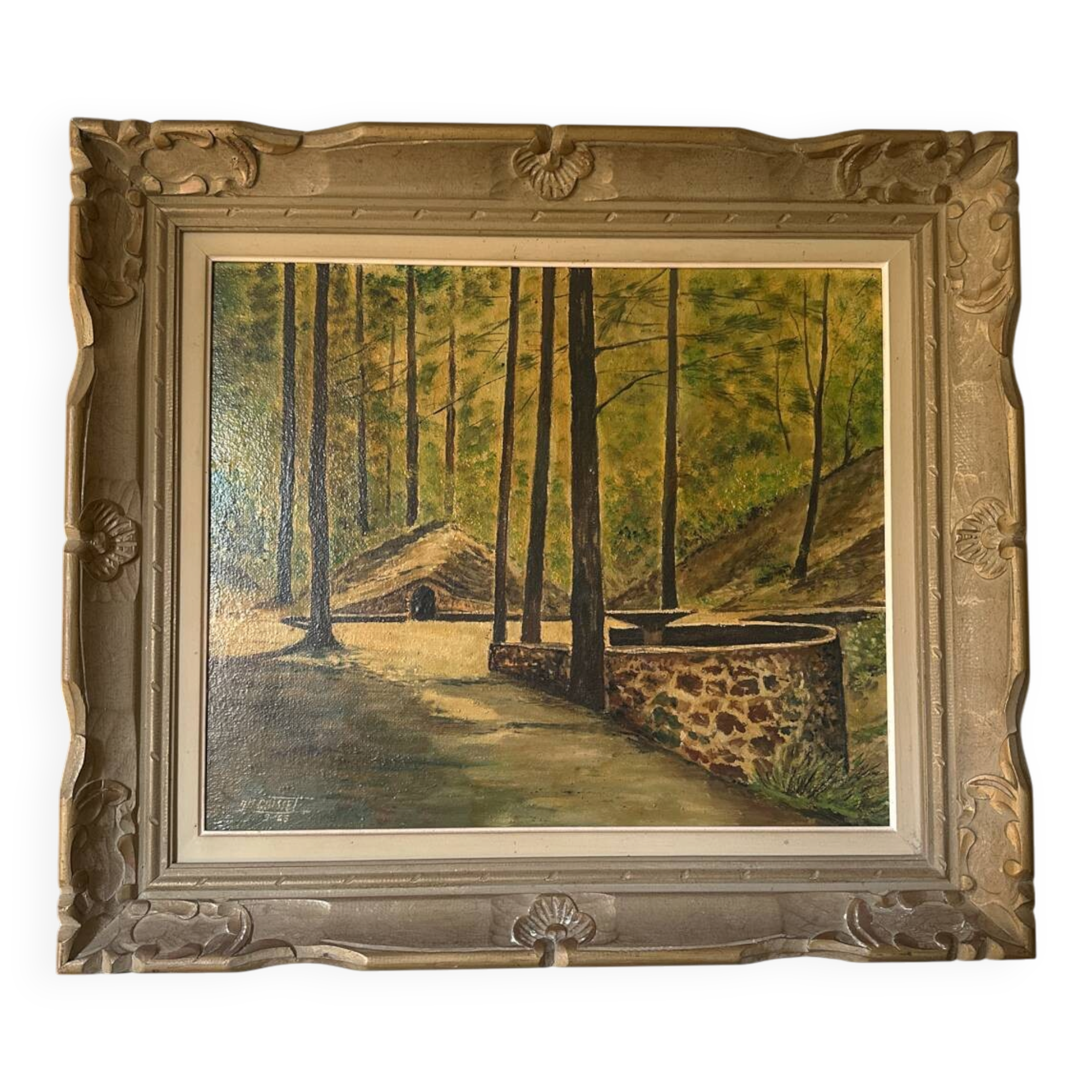 Oil on canvas "Luminous Underwood" – Signed Ph. Guisset – 19