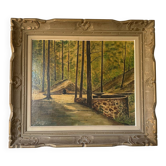 Huile sur toile "Sous-bois lumineux" – Signée Ph. Guisset – 19