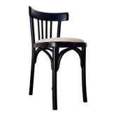 Chaise bistrot bois courbé noir assise rayures