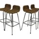 Set of 4 vintage bar stools Dirk van Sliedregt Rohe Noordwolde 1960's