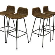 Set of 4 vintage bar stools Dirk van Sliedregt Rohe Noordwolde 1960's