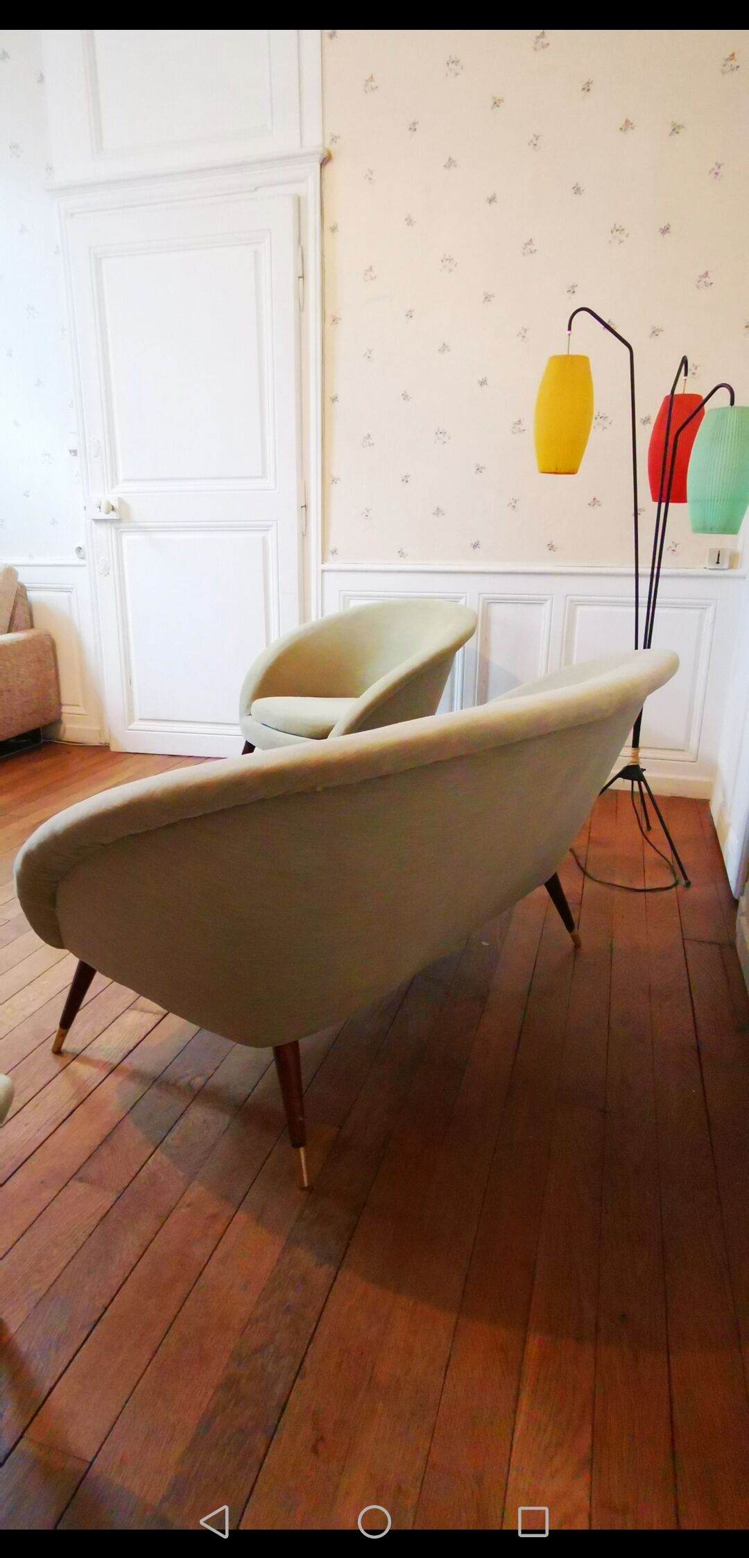 Sofa sofa shell round 2 places grey