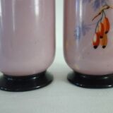 Pair of pink opaline vases from the 1920s