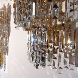 Lot de 2 appliques murales en cristal cascade Hollywood Regency Kinkeldey, 1970