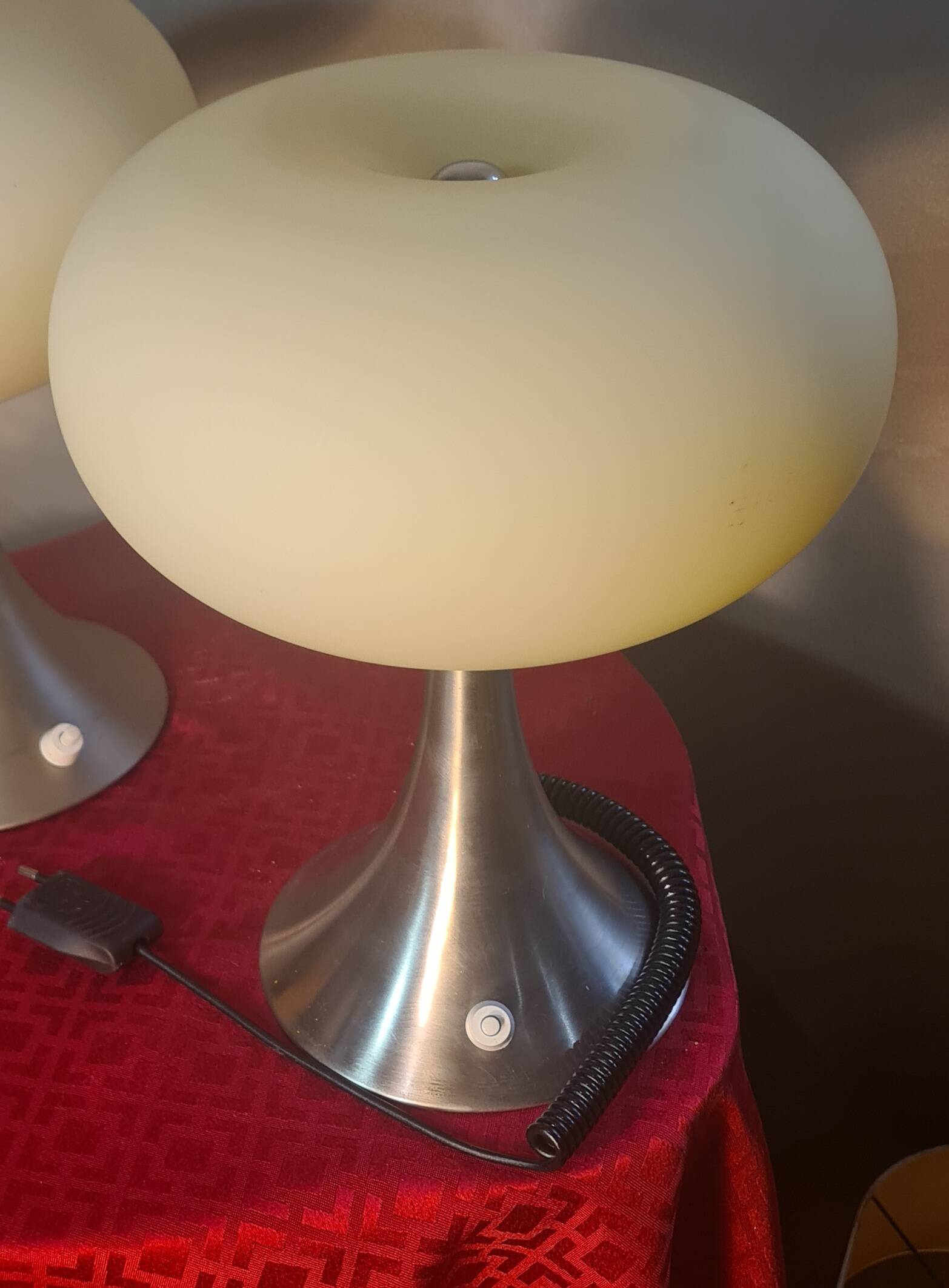 Pair of Prisma Mushroom Table Lamps 1975, Ufo A Space 30x22