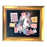 French school of the 20th century. framed oil on canvas signed Ramard and dated 1984