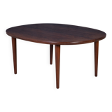 Oval Coffee Table in Rosewood attributed to Aksel Kjersgaard, Odense Møbelfabrik, 1960s