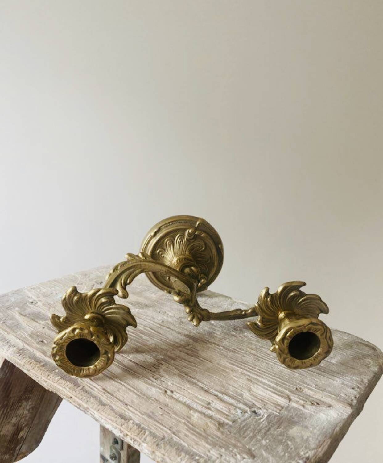 Antique brass candlestick