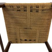 Vintage chair from the 70s minimalist design in wood and paper cord