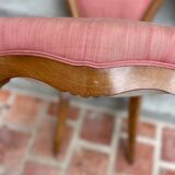 Paire de fauteuils anciens rose