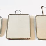 Collection of 3 vintage barber mirrors