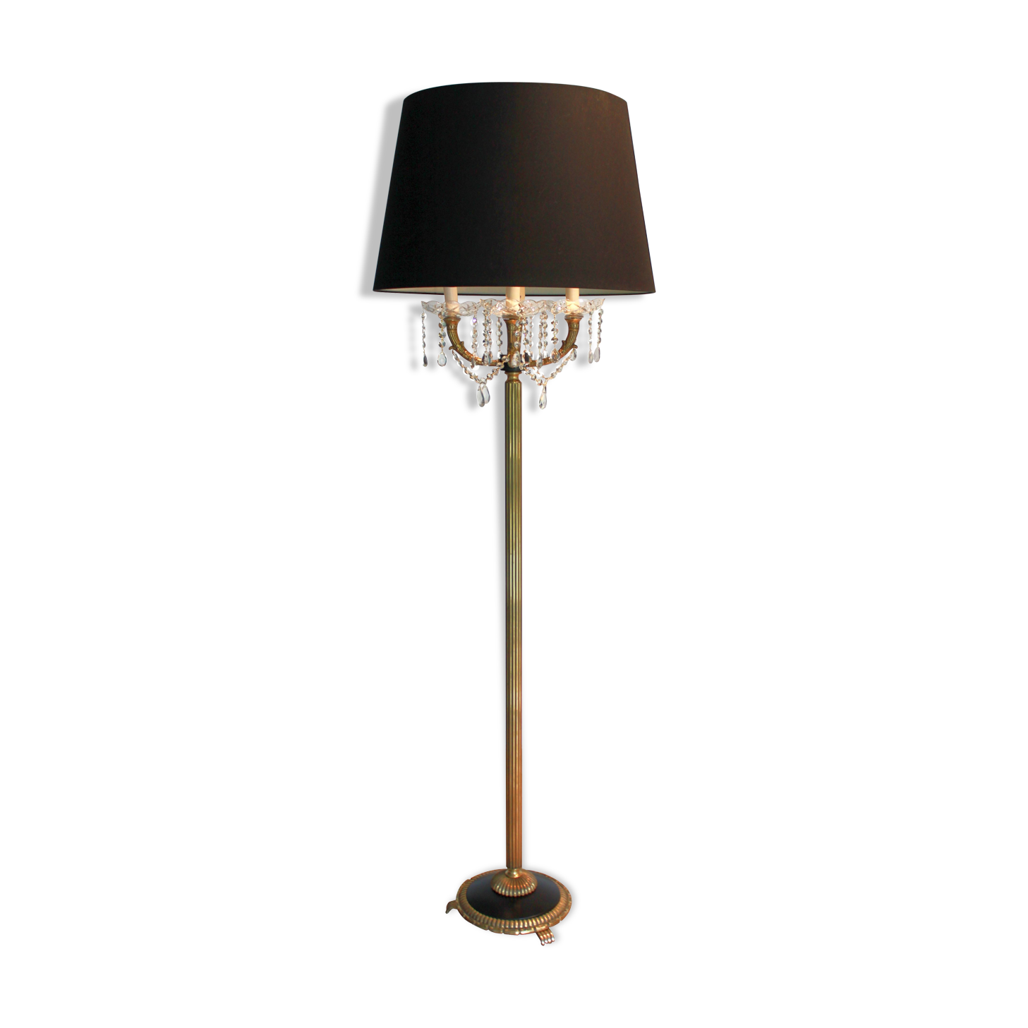 Lampadaire Napoléon à pampilles