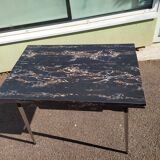 Formica black marble dining table - 1960 - Supermatic - vintage