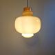 Scandinavian suspension light in mustard opaline, H-A Jakobsson, 1970.