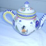 Quimper Henriot teapot and pitcher