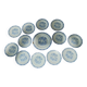 Dessert service twelve plates and round dish Bavaria China blau porcelain