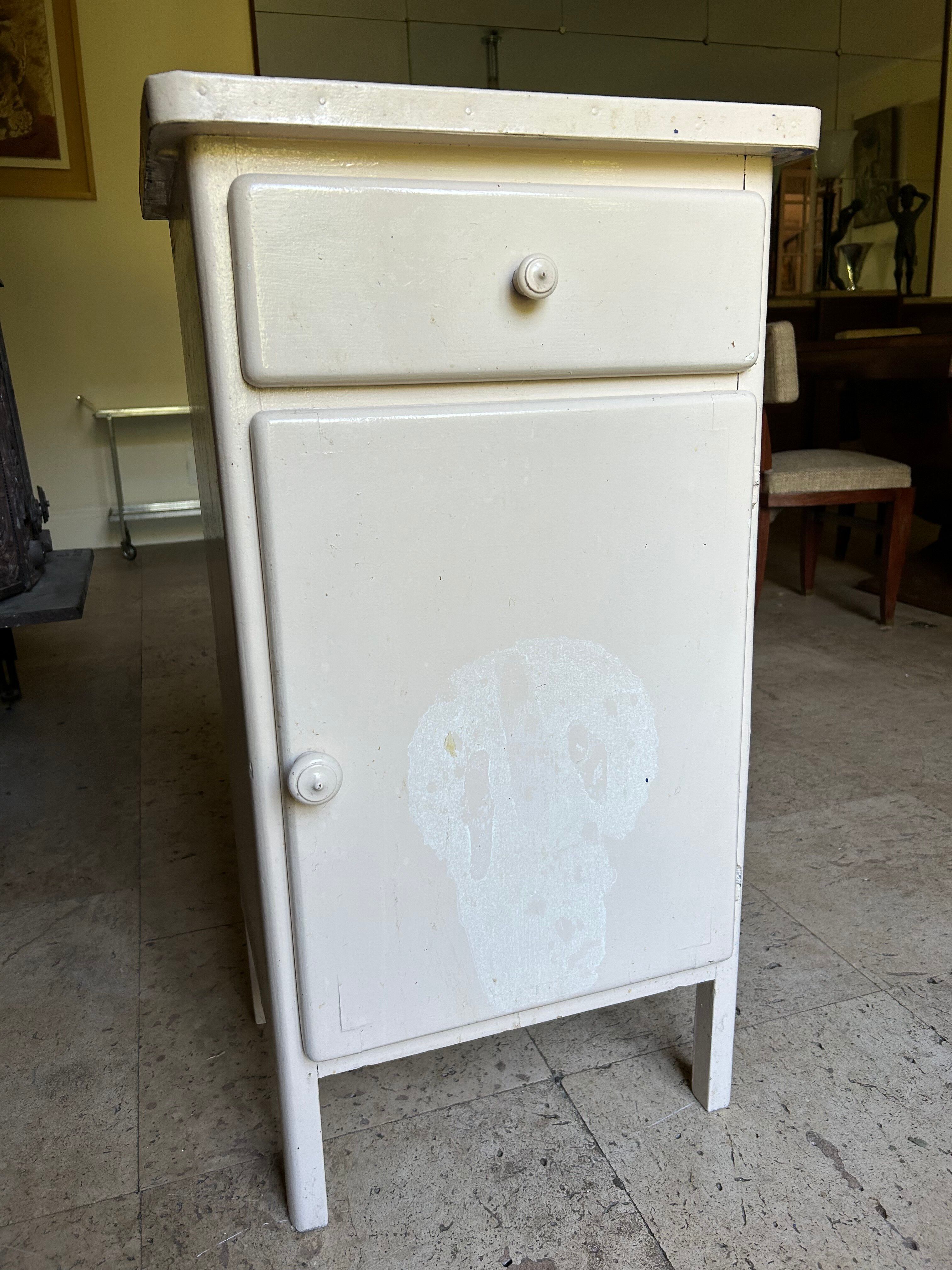 Nightstand hospital bedside 60s/70s