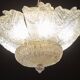 Splendid Amber Italian Murano Glass Ceiling Light, 1970s