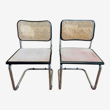 Pair of chairs B32 Marcel Breuer "Made in Italy"