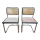 Pair of chairs B32 Marcel Breuer "Made in Italy"