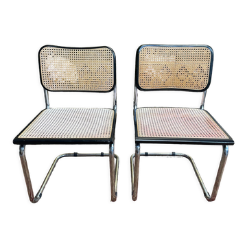 Pair of chairs B32 Marcel Breuer "Made in Italy"