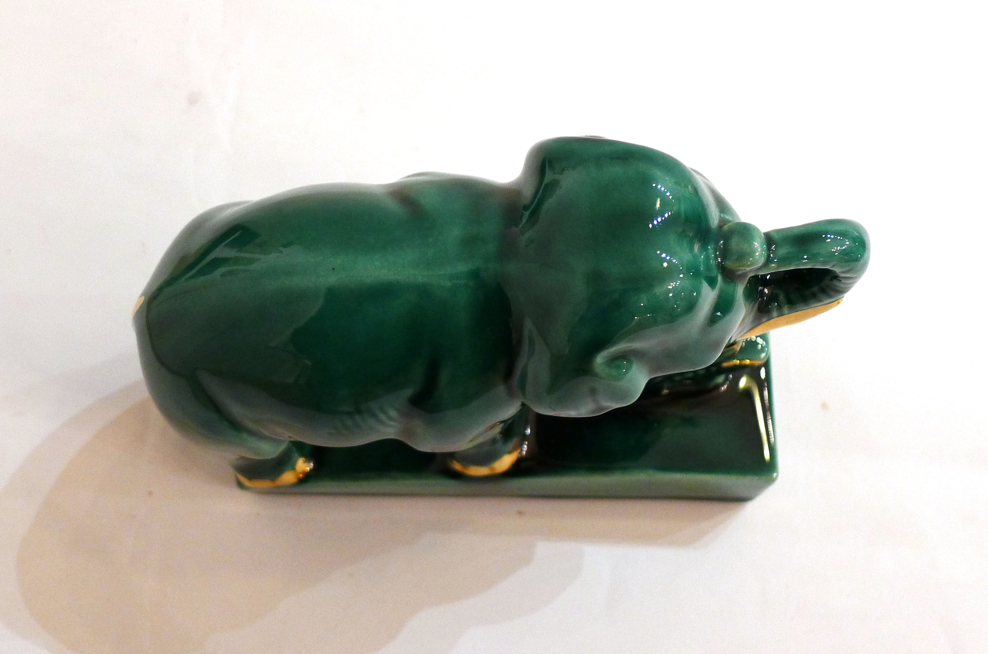 Elephant art deco bookends