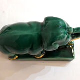 Elephant art deco bookends