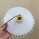 Vintage pendant lamp in serrated white opaline