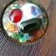 Capo Esmaltes vintage mirror 1960 wood and enamel