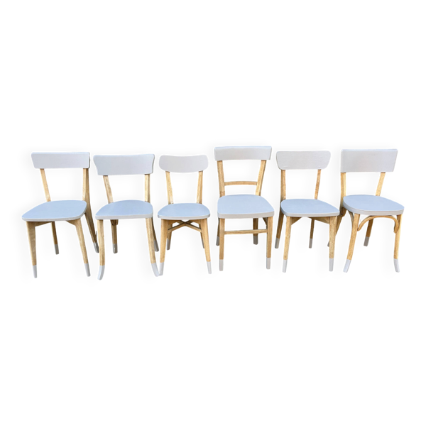 lot de chaises vintage modernisées – L’élégance scandinave des années 1950