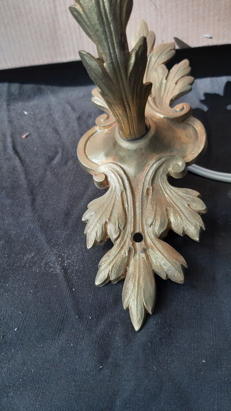 Art deco bronze wall lamp
