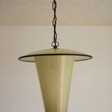 Striped glass pendant lamp, Holland 1950s