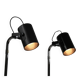 Pair of Black and Chrome “Orion” Floor Lamps by Per Sundstedt for Ateljé Lyktan, Sweden, 1960s