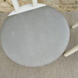 Pair of wooden and Skaï chairs from the 80s, Italy