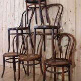 Set of six bistro chairs n°18 Thonet