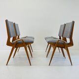 Suite of 4 chairs by Maurice Pre restored 1950
