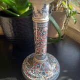 Gien earthenware lamp base, vintage Cachemire model