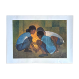 Poster "Les enfants au checkier" by Louis Toffoli