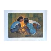 Poster "Les enfants au checkier" by Louis Toffoli