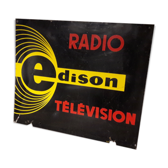 Plaque émailleée radio Edison