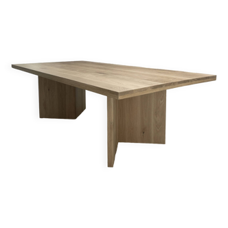 Solid oak dining table
