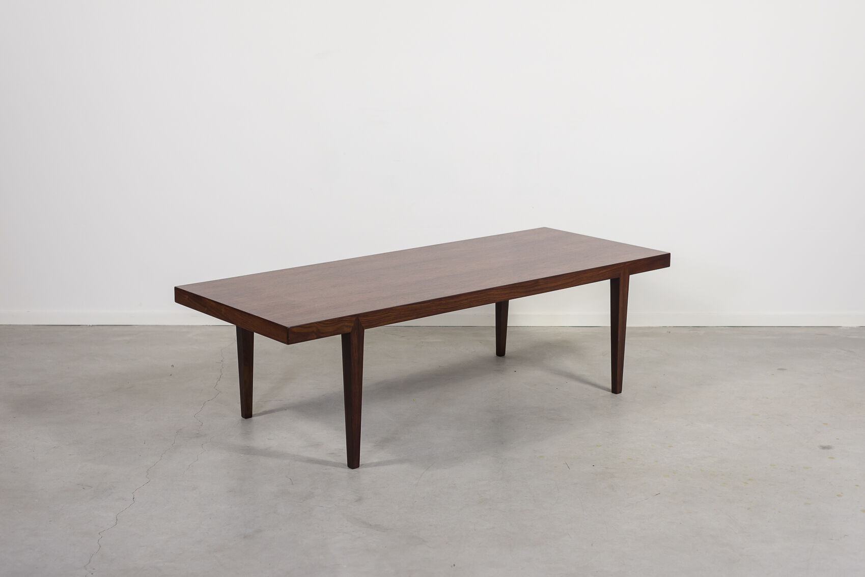 Rosewood coffee table by Erik Severin Hansen for Haslev, 1960s.