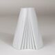 Geometric white porcelain vase Op Art Ambrogio Pozzi Rosenthal, Germany, 1980s
