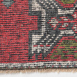 Coral red vintage rug 91x45cm