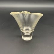 Photophore vintage en verre transparent en forme de fleur de calla – a