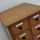 German Oak Apothecary Cabinet with Enamel Shields, 1940s