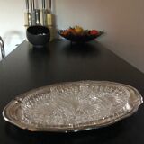 Metal & glass aperitif dish, 60s/70s