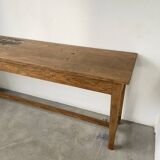 Solid oak work table console 220cm