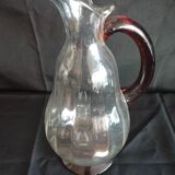 Pitcher/decanter made of two-tone glass