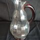 Pichet/carafe en verre bicolore